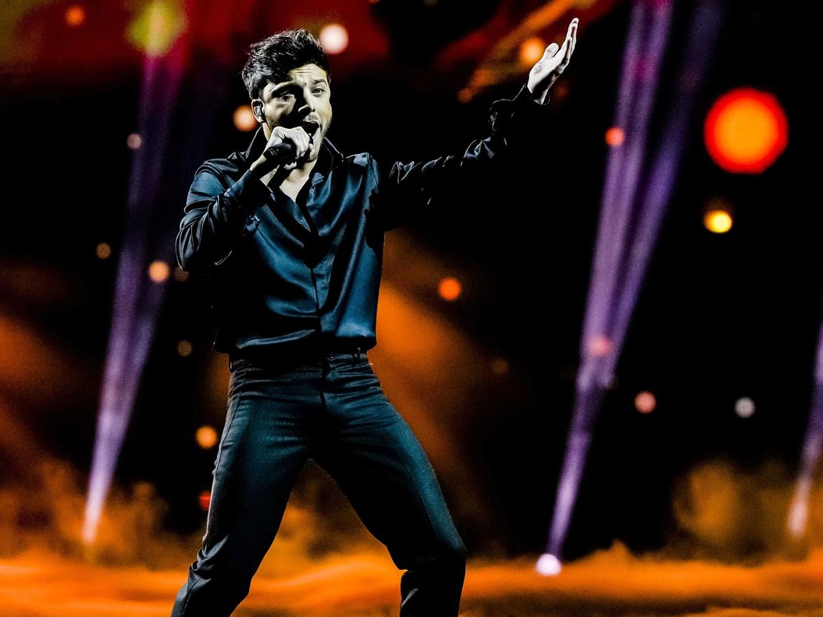 Foto: Blas Cantó, en la final de Eurovisión 2021. (Agencia EFE)