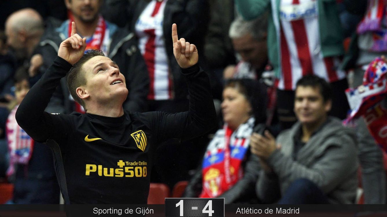 Foto: Gameiro realizó el 'hat-trick' más rápido de la historia de LaLiga (Eloy Alonso/Reuters).