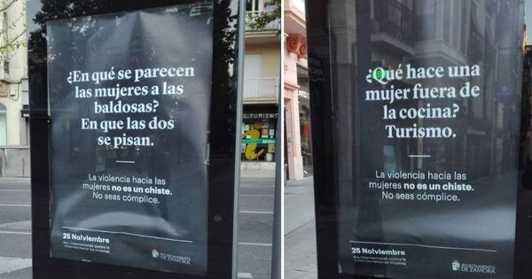 Foto: Dos de los carteles que ha colocado por la ciudad el Ayuntamiento de Zamora (Twitter)