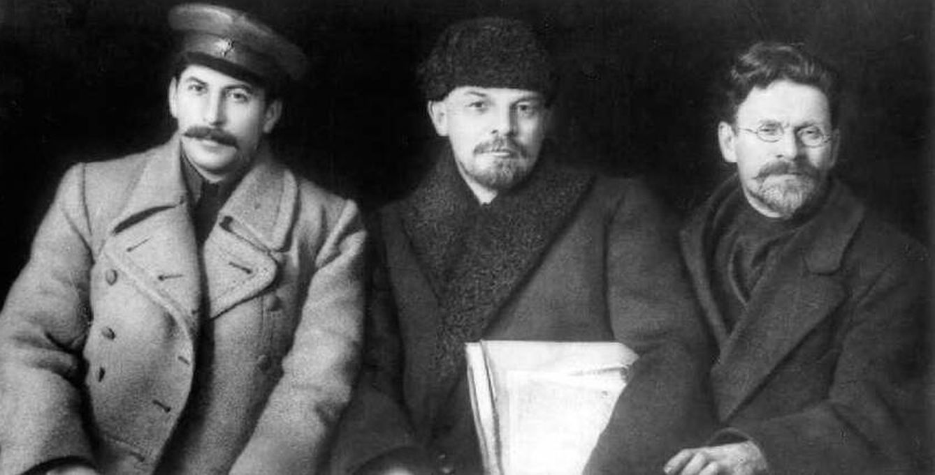 Stalin, Lenin y Trotski.
