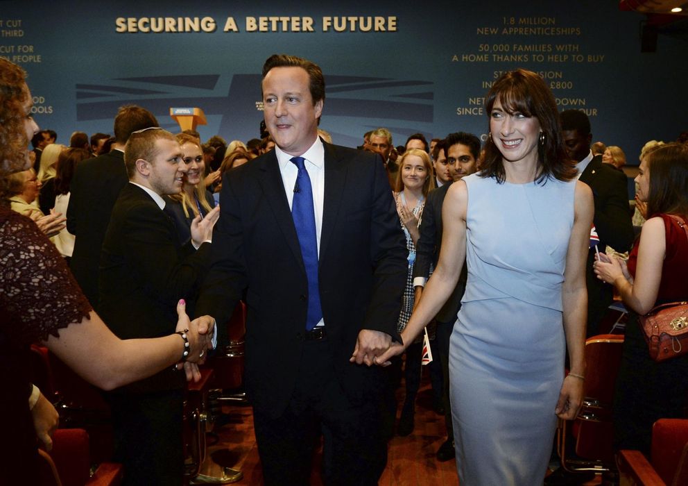 Foto: David Cameron saluda a simpatizantes tras el discurso en la Conferencia del Partido Conservador en Birmingham. (Reuters)