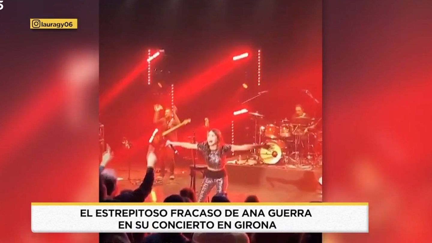 Imagen del concierto de Ana Guerra en Girona, en 'Socialité'. (Telecinco)