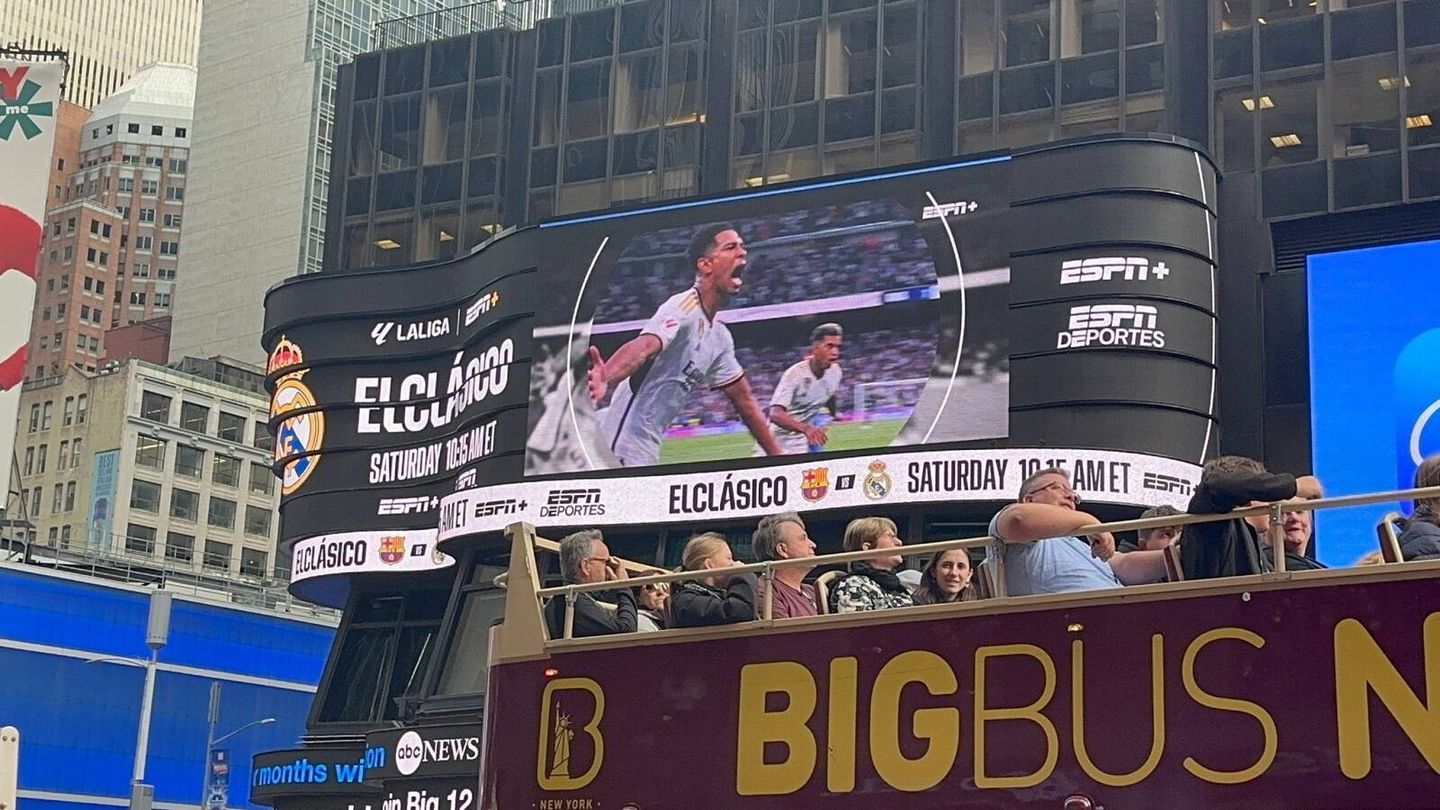 Anuncio de ESPN para promocionar ELCLÁSICO en Times Square. (LALIGA)
