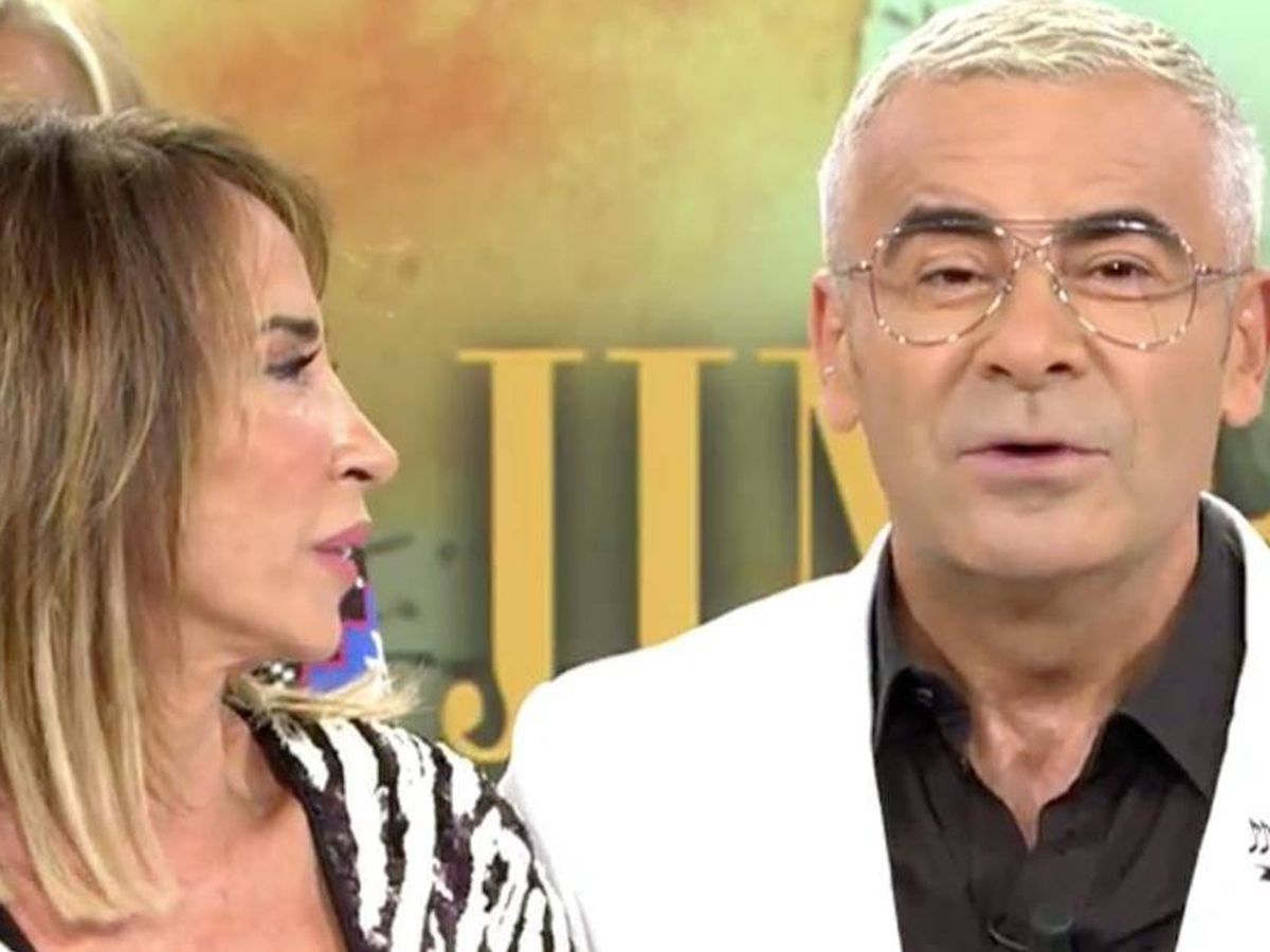Foto: María Patiño y Jorge Javier, en el 'Deluxe'. (Telecinco).