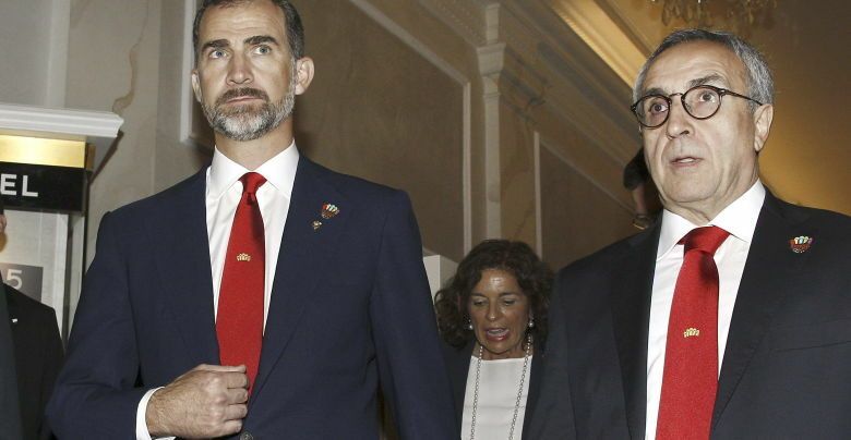 Alejandro Blanco (derecha), junto al Príncipe Felipe y la alcaldesa de Madrid, Ana Botella. (Efe)