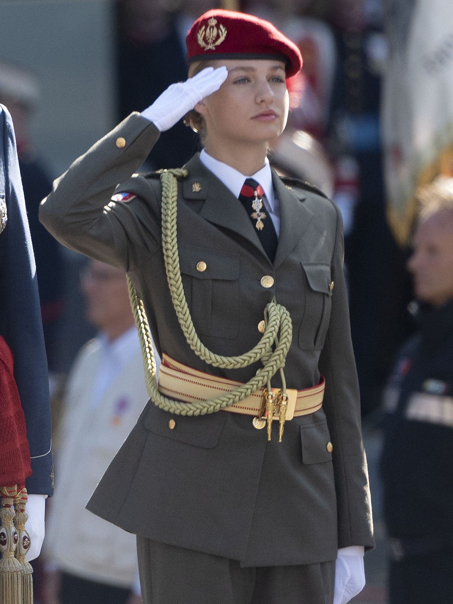 La Princesa de Asturias, en el desfile militar del 12 de octubre. (Europa Press/Alberto Ortega)