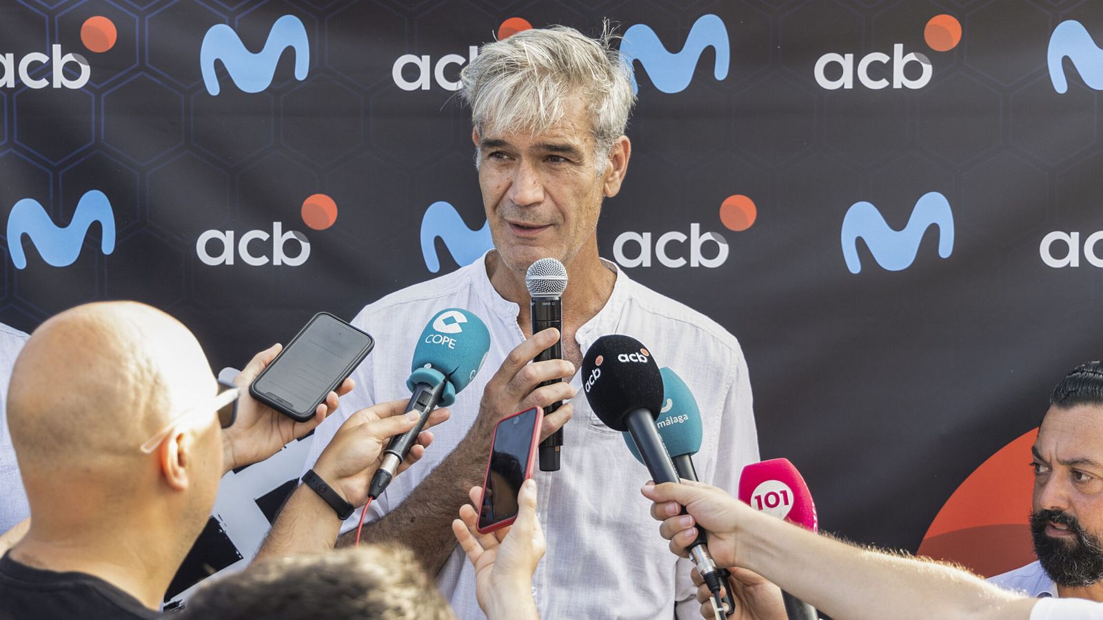 El presidente de la ACB, tras la presentación de la Copa del Rey de baloncesto. (EFE/Daniel Pérez) 