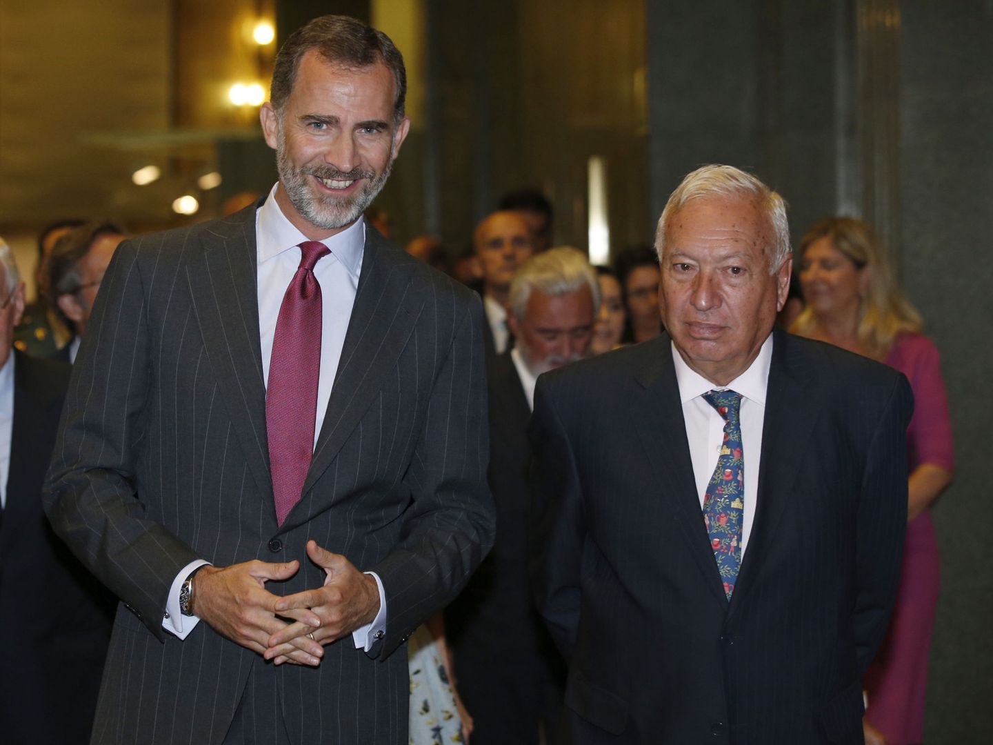 El rey Felipe VI, con José Manuel García-Margallo. (EFE)