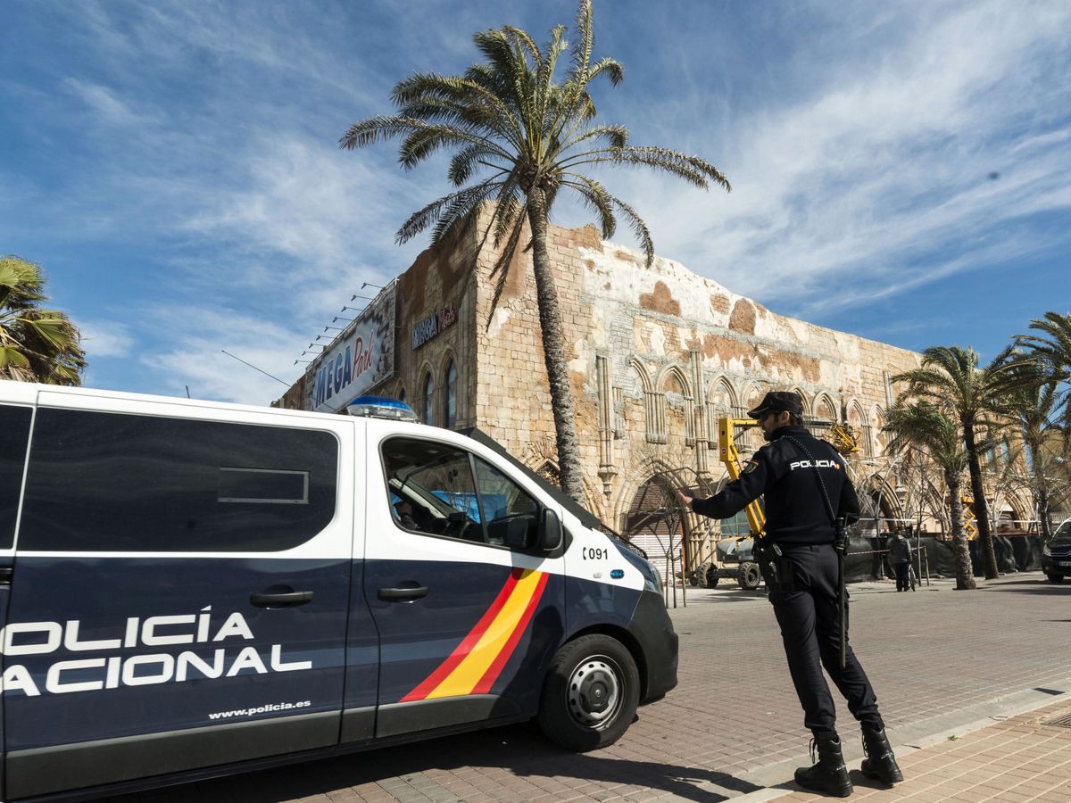 Foto: Un furgón de la Policía Nacional en la Playa de Palma (EFE)