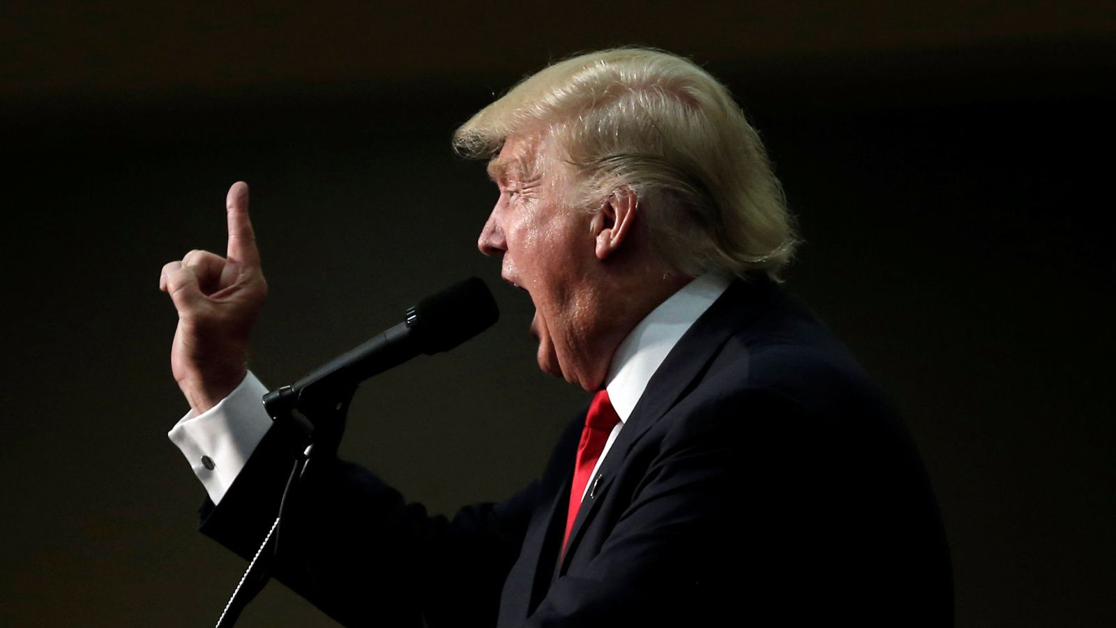 Foto: El candidato republicano Donald Trump durante un acto de campaña en Asheville, Carolina del Norte (Reuters). 