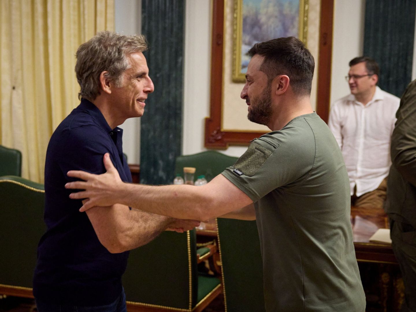 Ben Stiller con Volodímir Zelenski. (Reuters)