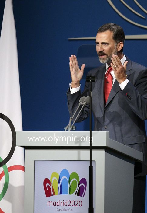 Foto: El Príncipe de Asturias, durante su intervención en  la presentación de la candidatura de Madrid 2020. (EFE)