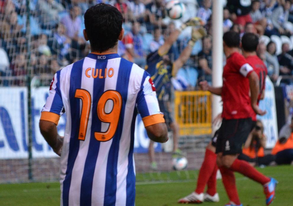 Foto: Culio, en un partido con el Deportivo (CordonPress). 