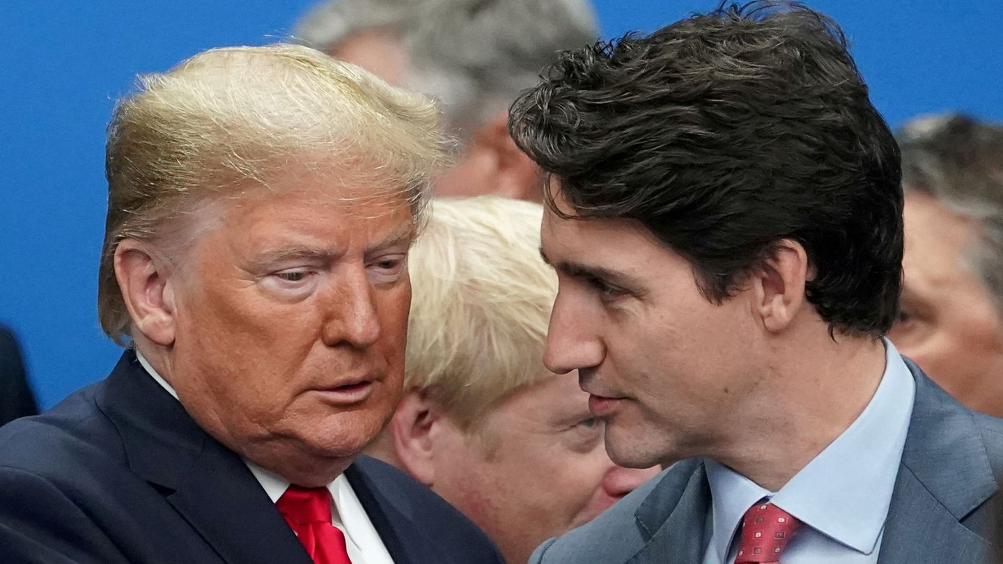 Donald Trump y Justin Trudeau. (Reuters)