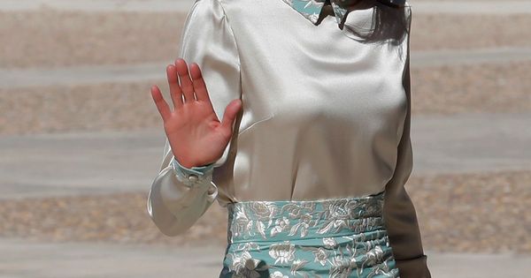 Foto: La reina Letizia, en el Palacio de Aranjuez. (EFE)