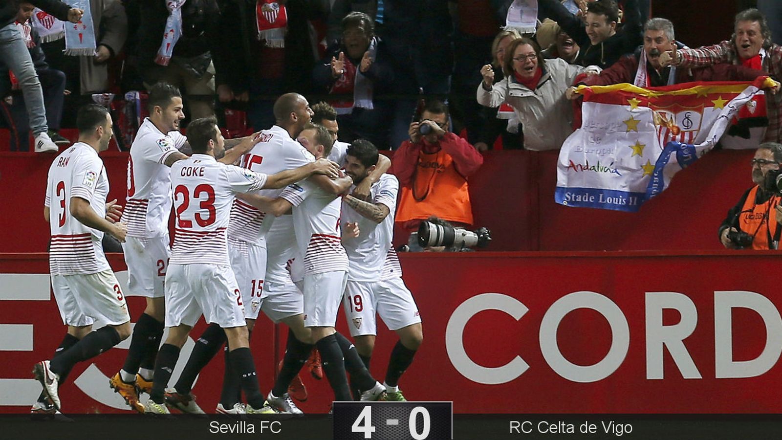 Foto: El Sevilla ha sentenciado la semifinal a la primera (EFE).