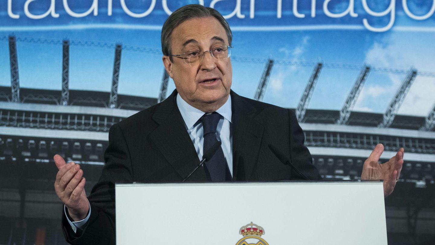Florentino Pérez, en una rueda de prensa. (EFE)