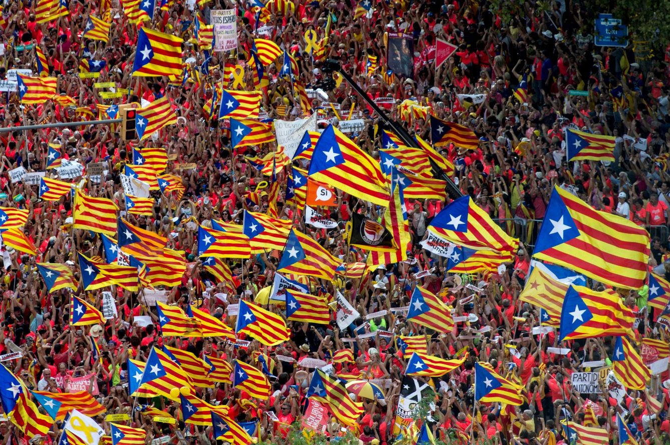 Manifestación con motivo de la Diada de Cataluña. (EFE)