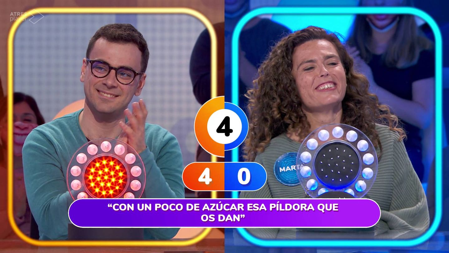 Marta Terrasa y Pablo Díaz, en 'Pasapalabra'. (Antena 3)