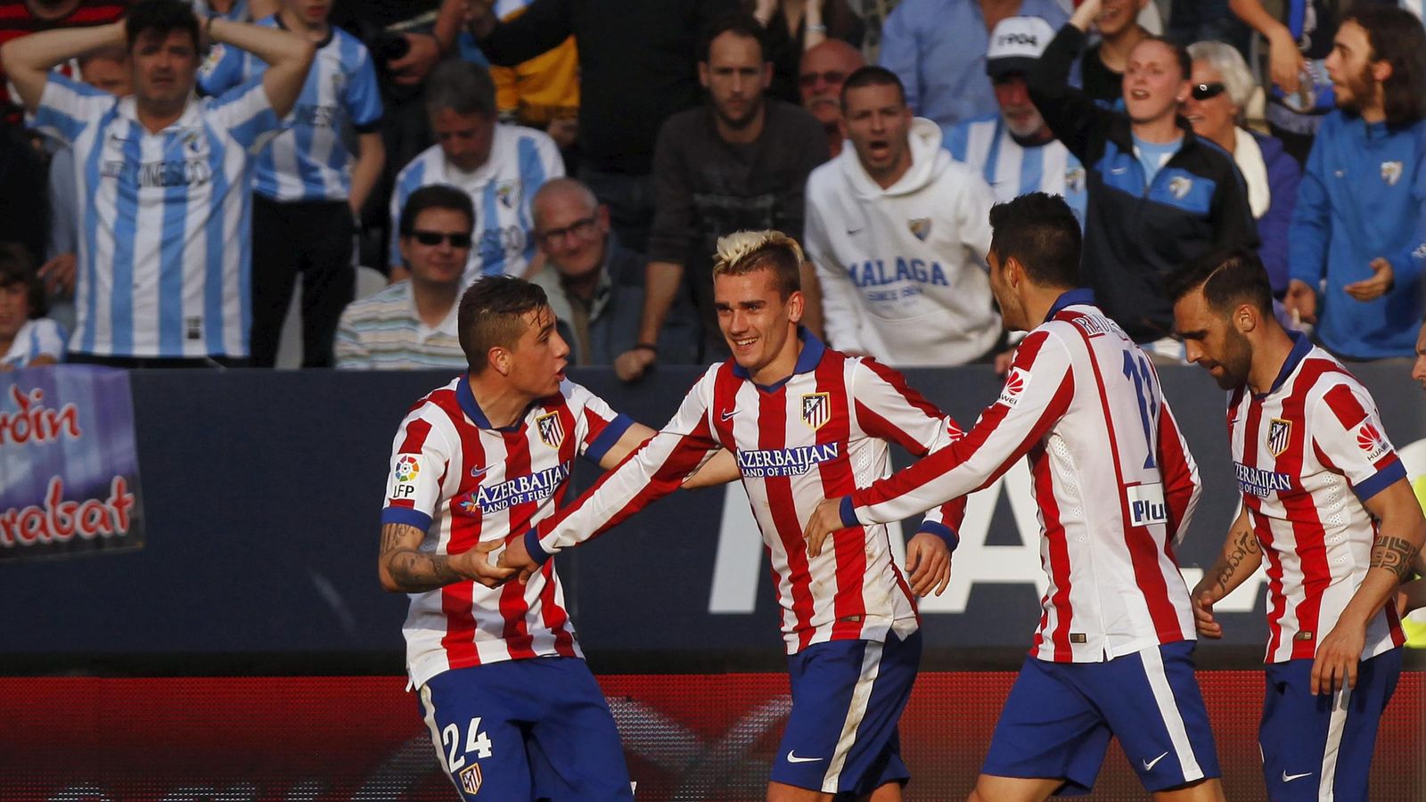 Foto: Griezmann lideró al Atlético en Málaga con dos goles (Reuters).