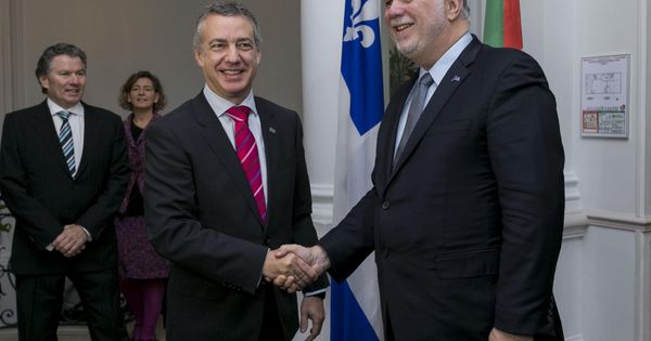 Foto: El lendakari, Iñigo Urkullu, y el primer ministro de Quebec, Philippe Couillard. (EFE)
