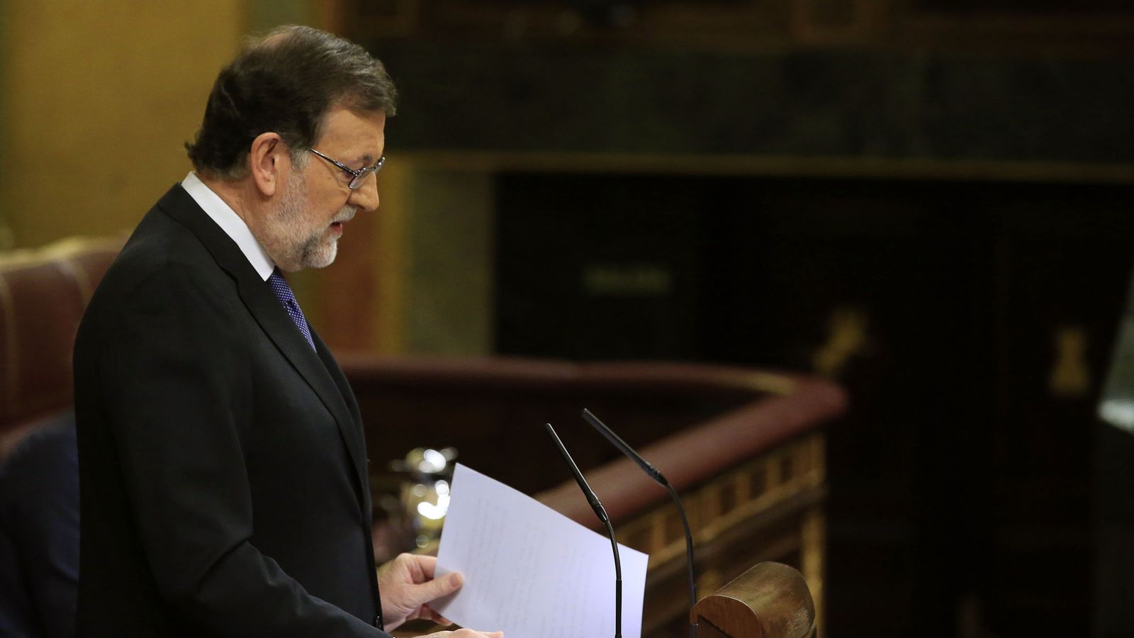 Foto: Rajoy durante su intervención. (Efe)