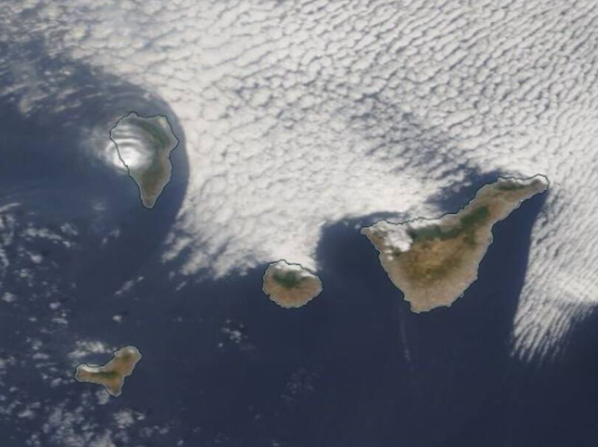 Foto: Apariencia de la atmósfera en las islas Canarias. 