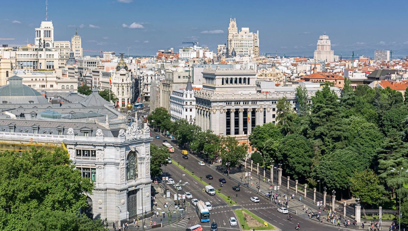 Vista del Banco de España y la calle Alcalá (Shutterstock)