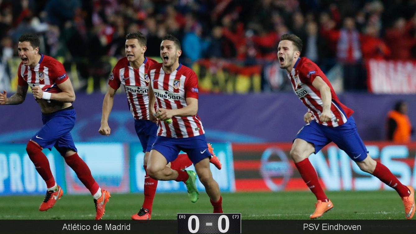 Foto: El Atlético volvió a superar los octavos de final en los penaltis. (EFE)