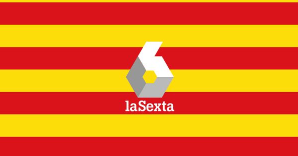 Foto: Logotipo de La Sexta sobre la senyera.