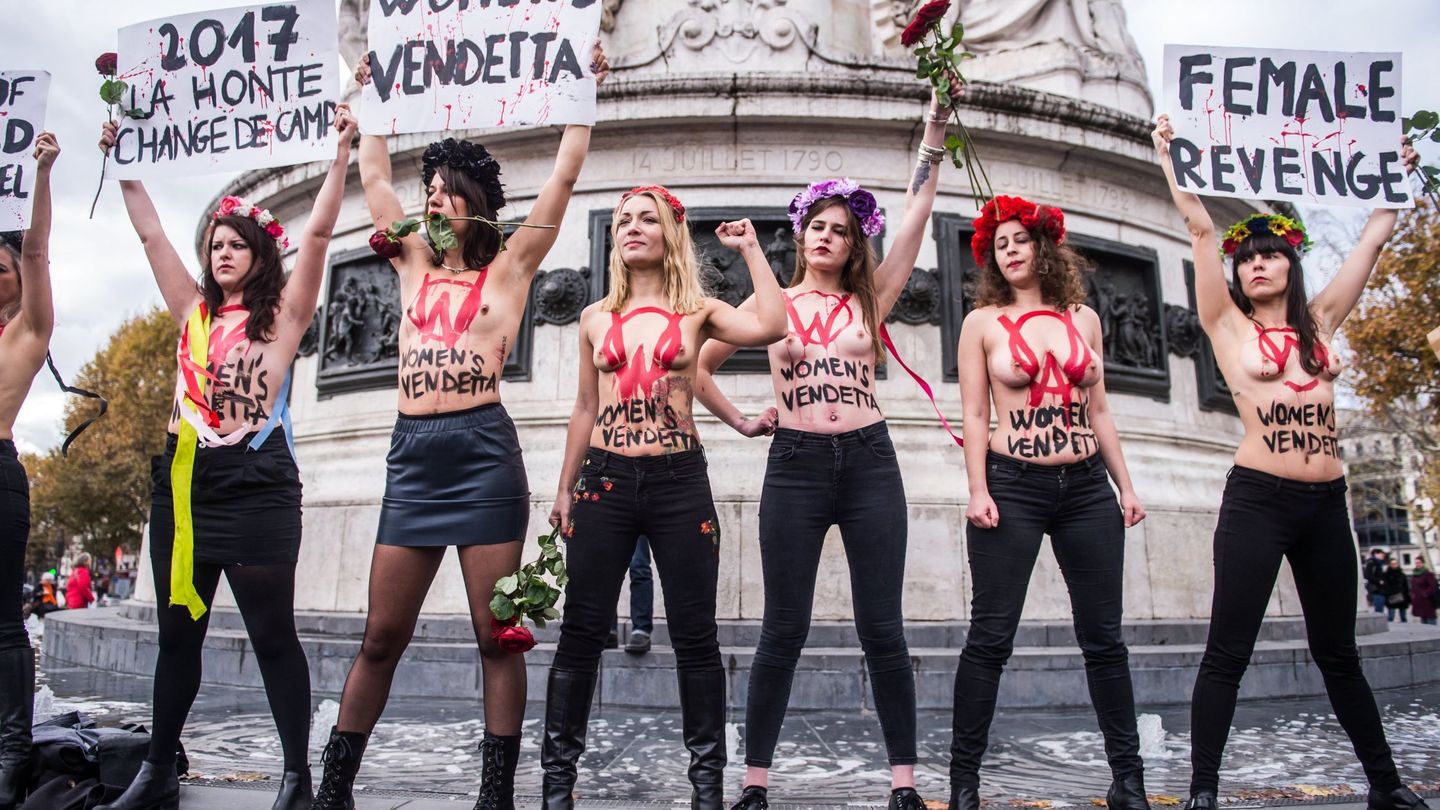 Activistas de Femen protestan en París en 2017. (Efe)