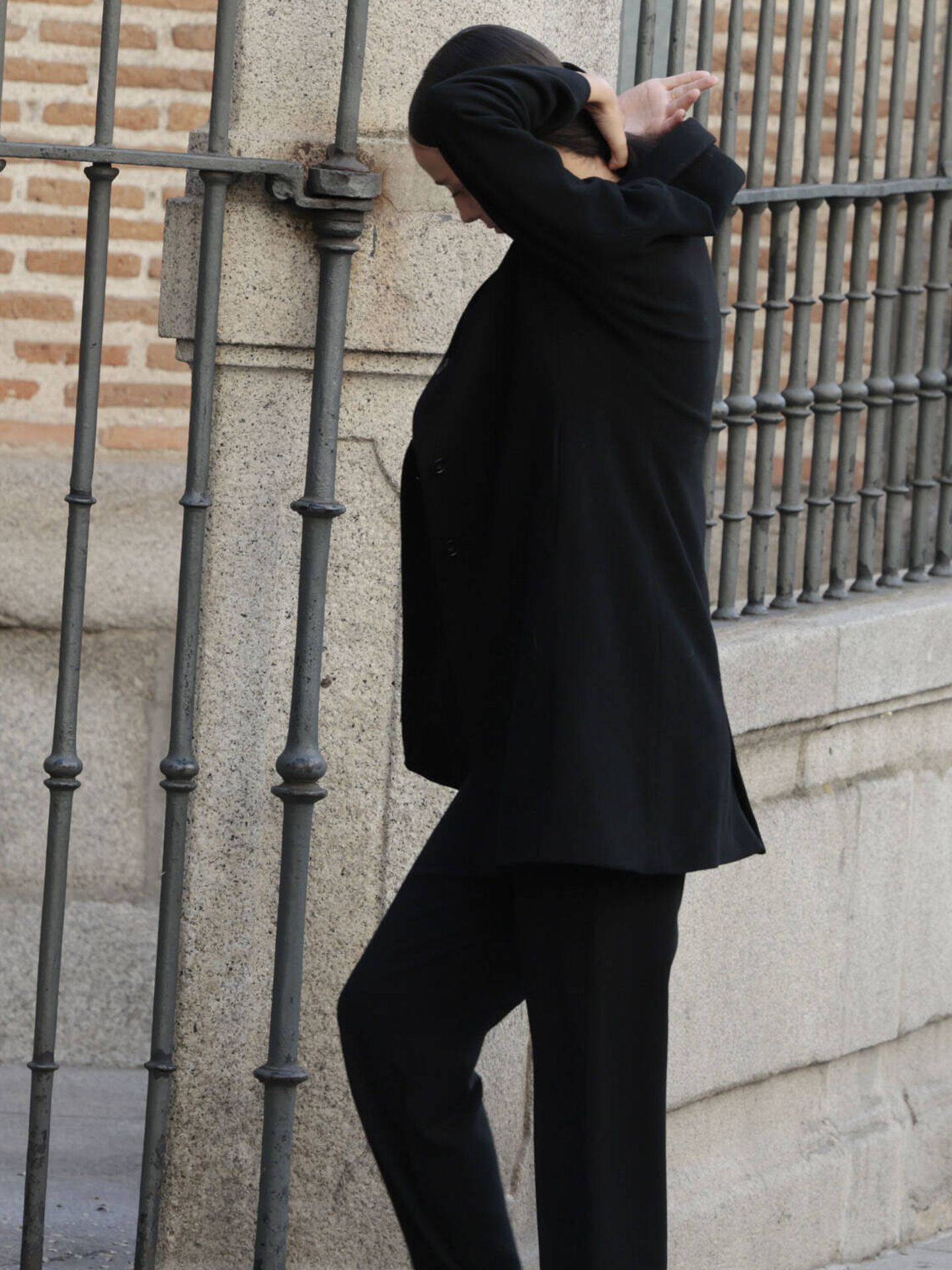 Victoria Federica a su llegada al funeral de Fernando Gómez-Acebo en Madrid. (LP)