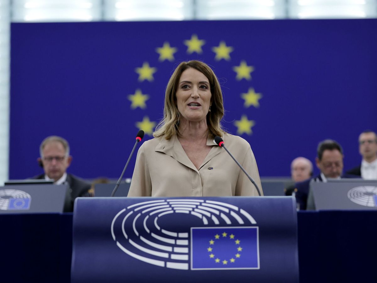 Foto: Roberta Metsola, reelegida presidenta del Parlamento Europeo. (EFE)