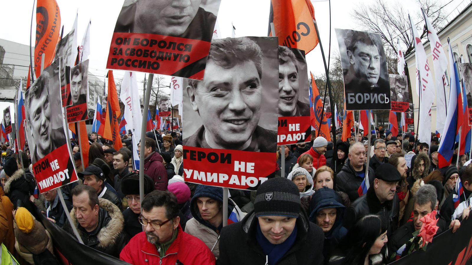 Foto: Marcha en recuerdo de Boris Nemtsov, líder opositor asesinado en Moscú. (Reuters)