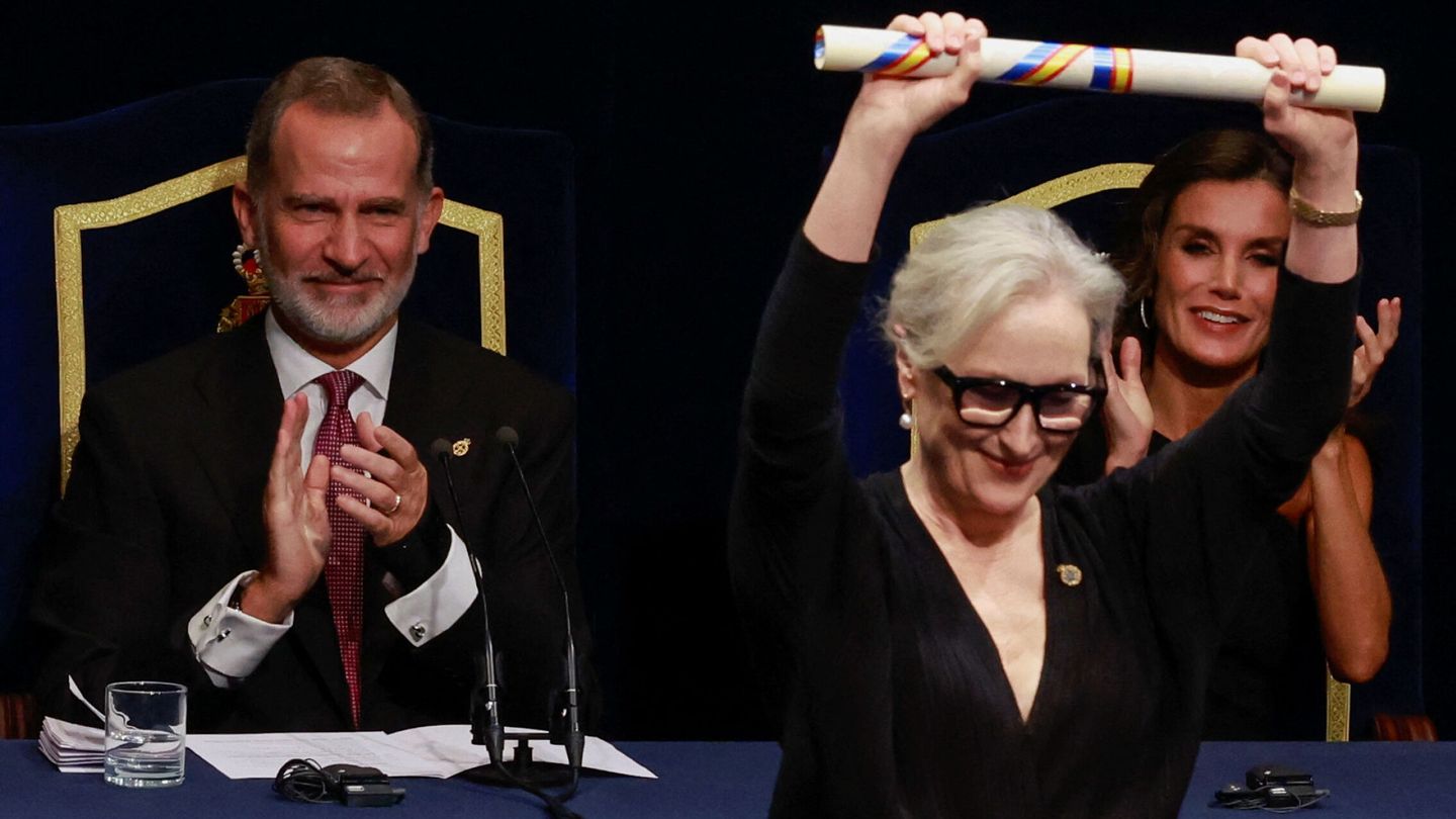 Meryl Streep, tras recibir el Premio Princesa de Asturias 2023. (Reuters/Vincent West)