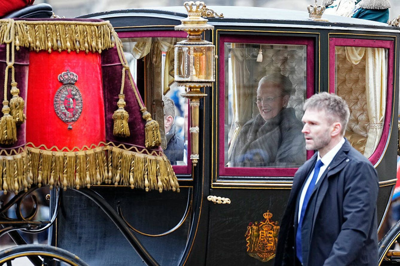 El fastuoso carruaje usado por la reina. (Getty)