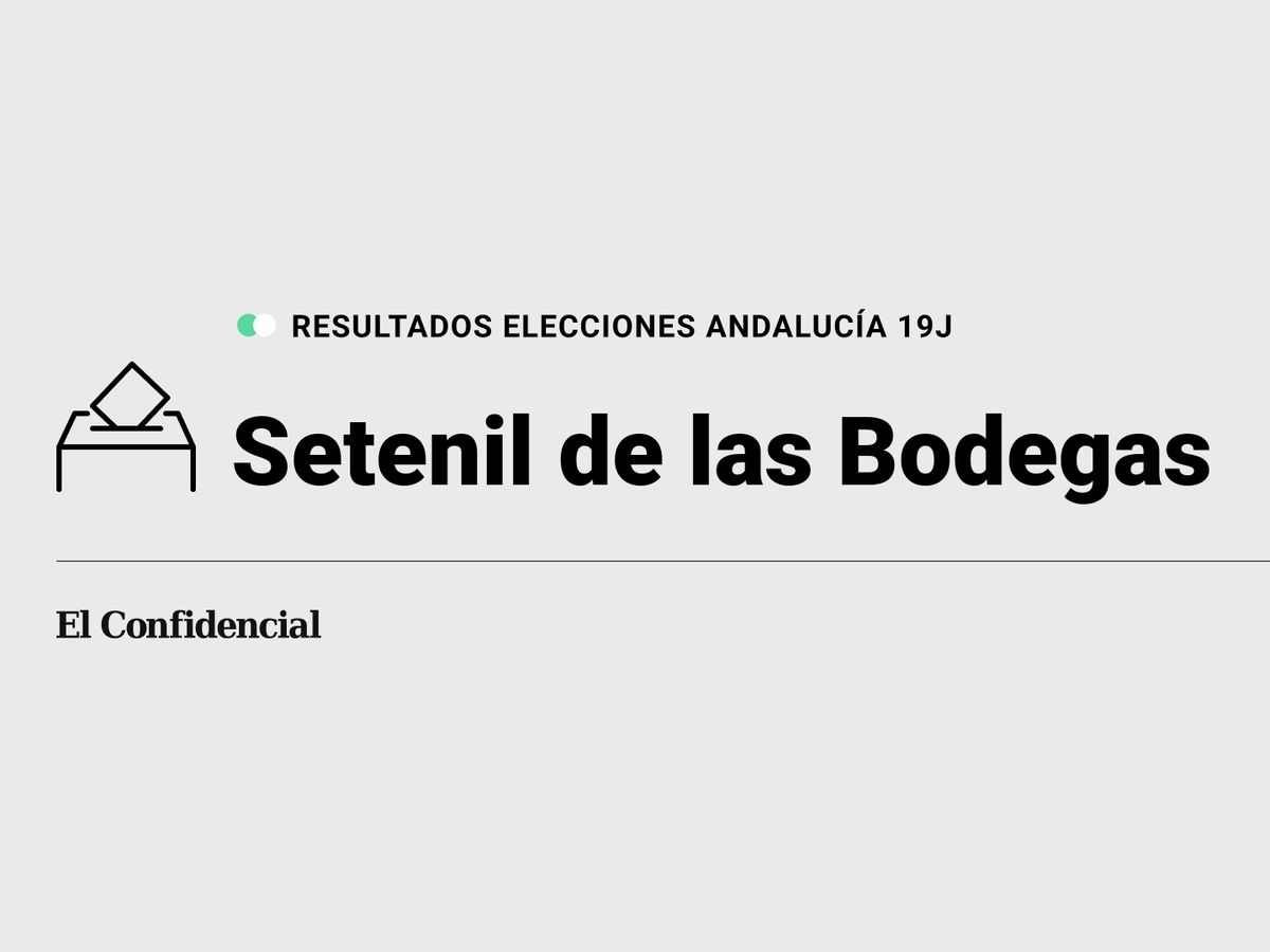 Foto: Resultados en Setenil de las Bodegas, Cádiz, de las elecciones de Andalucía 2022 este 19-J (C.C./Diseño EC)