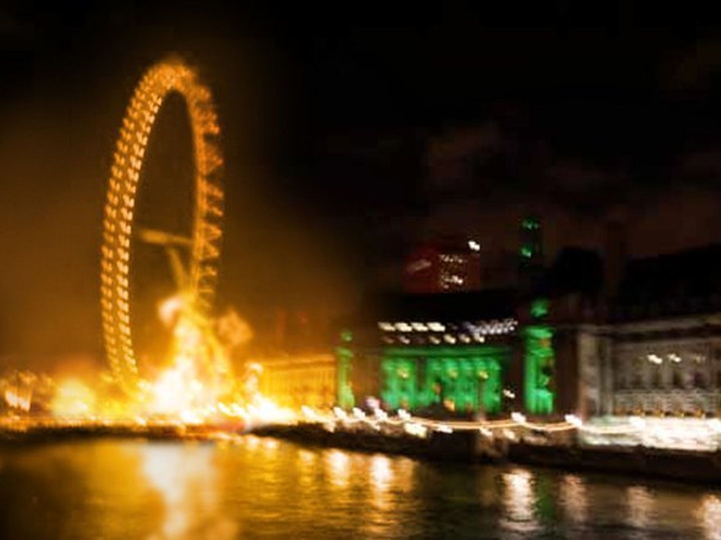 La foto del London Eye en llamas era una falsificación