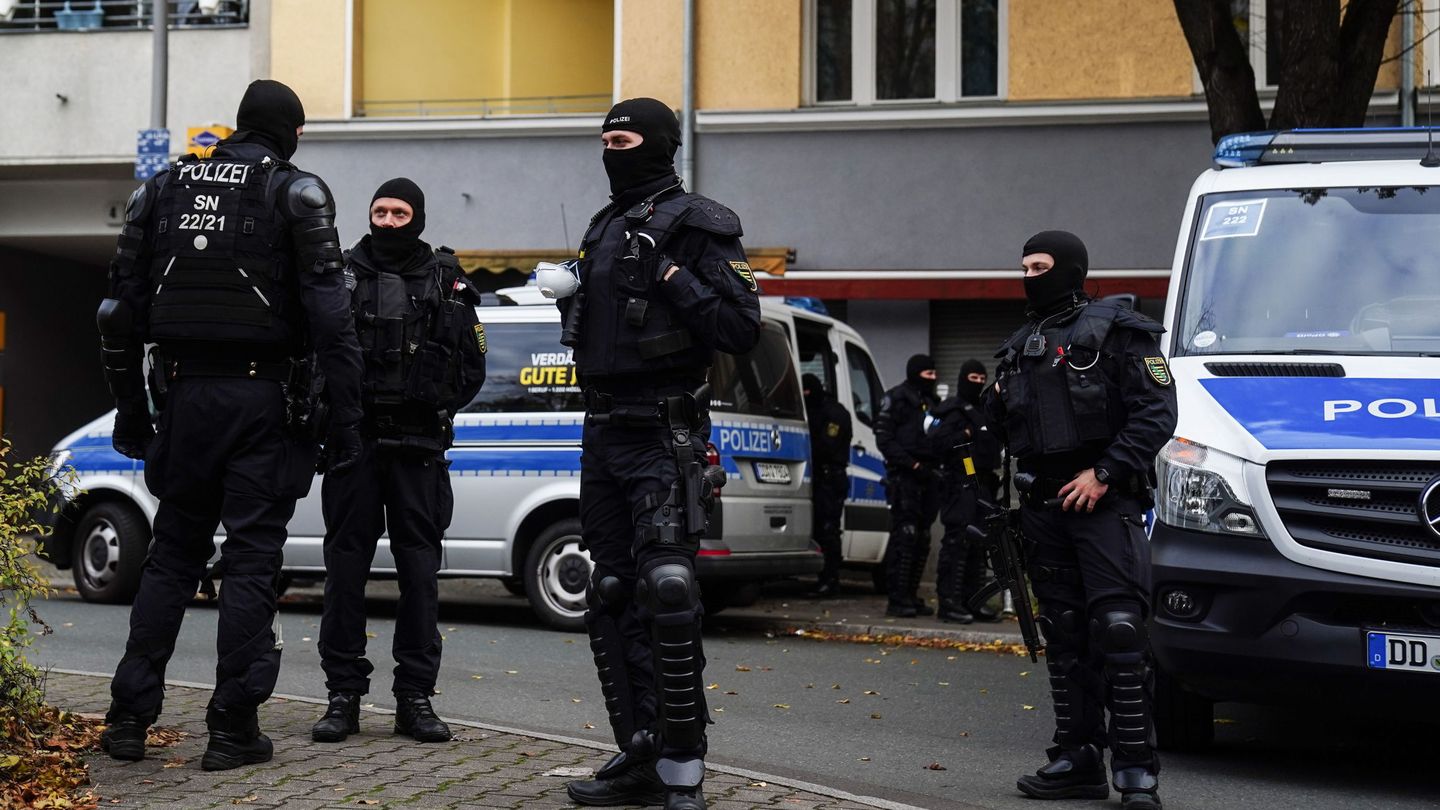 Dispositivo policial en Dresde. (Reuters)