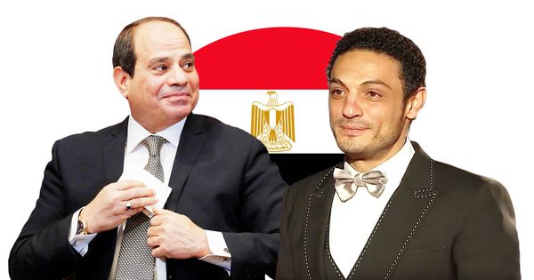 Foto: A la izquierda, el presidente de Egipto Abdelfetah al Sisi. A la derecha, el constructor y actor Mohamed Ali.
