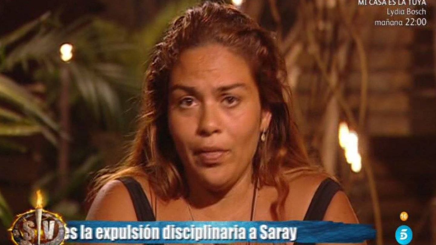 Saray amenazó esta semana con abandonar 'Supervivientes'. (Telecinco)