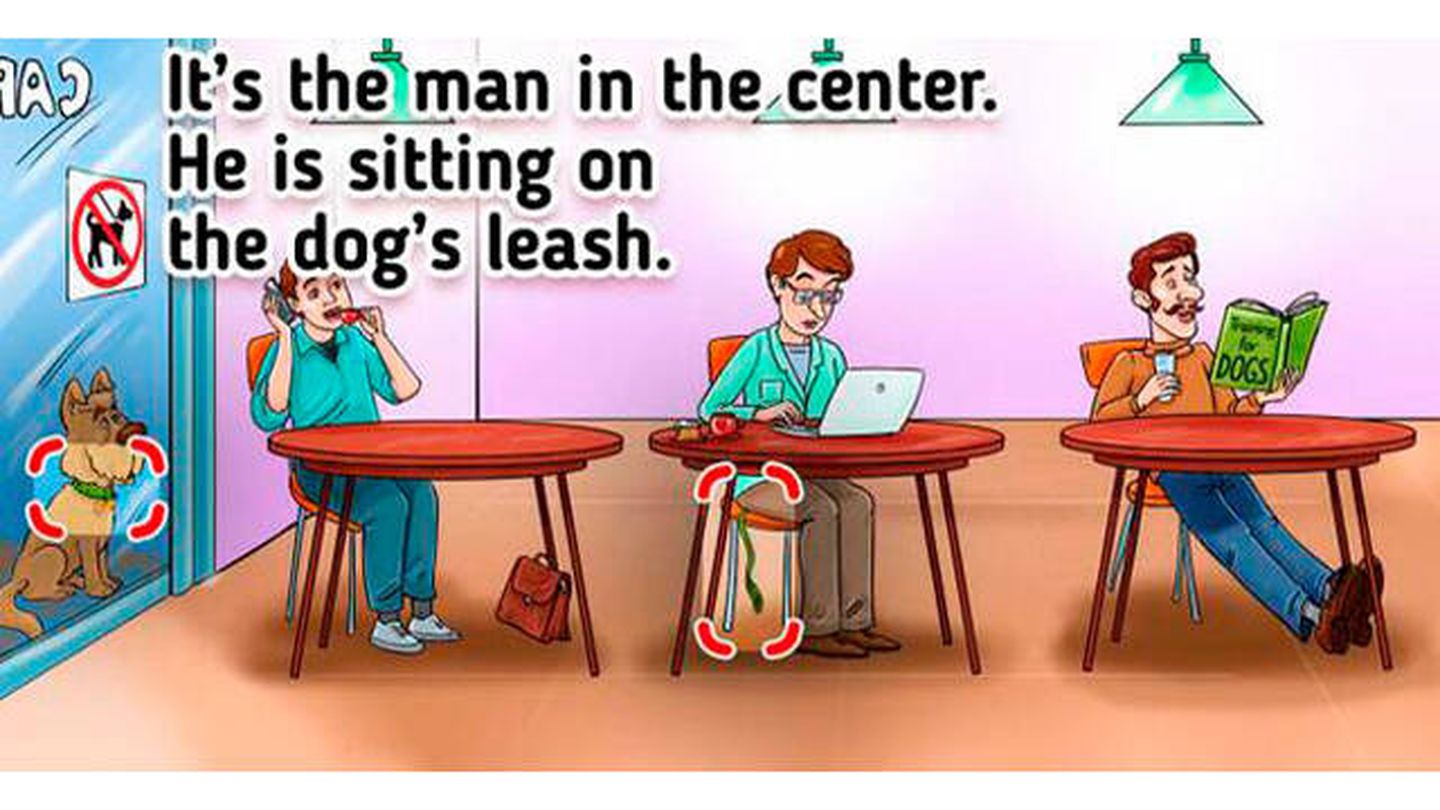 Aquí tienes la respuesta al reto: el dueño era el hombre sentado en el medio (Genial.Guru)