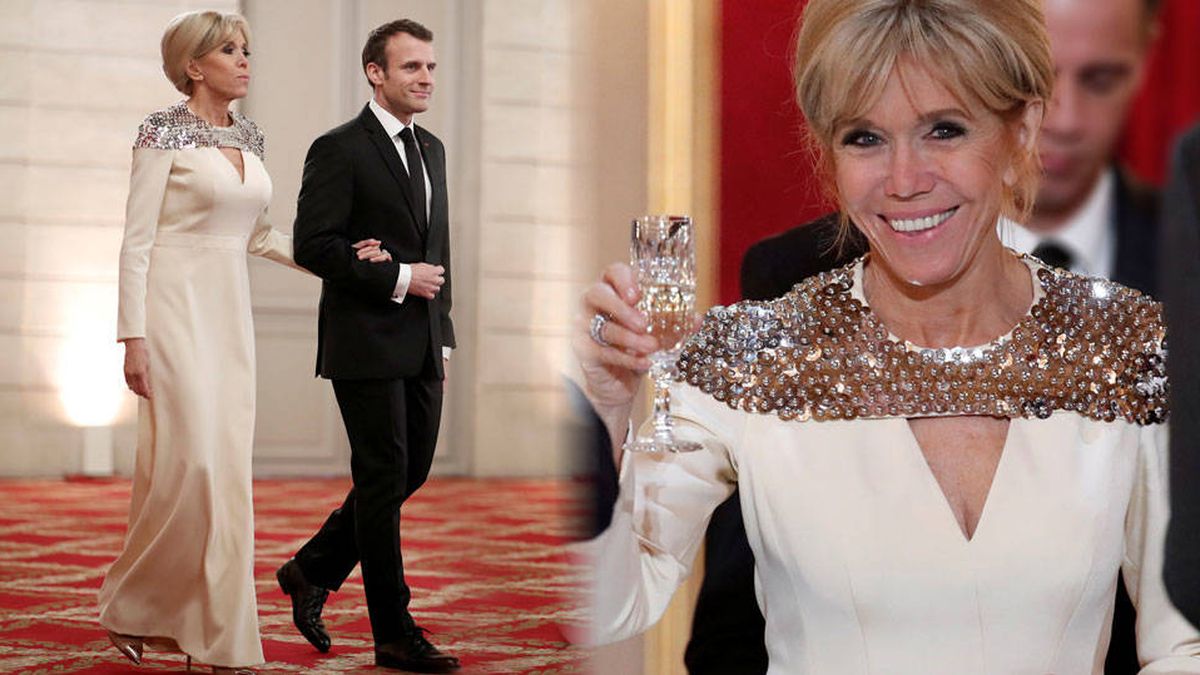¿Quién firma el vestido con el que anoche deslumbró Brigitte Macron en el Elíseo?