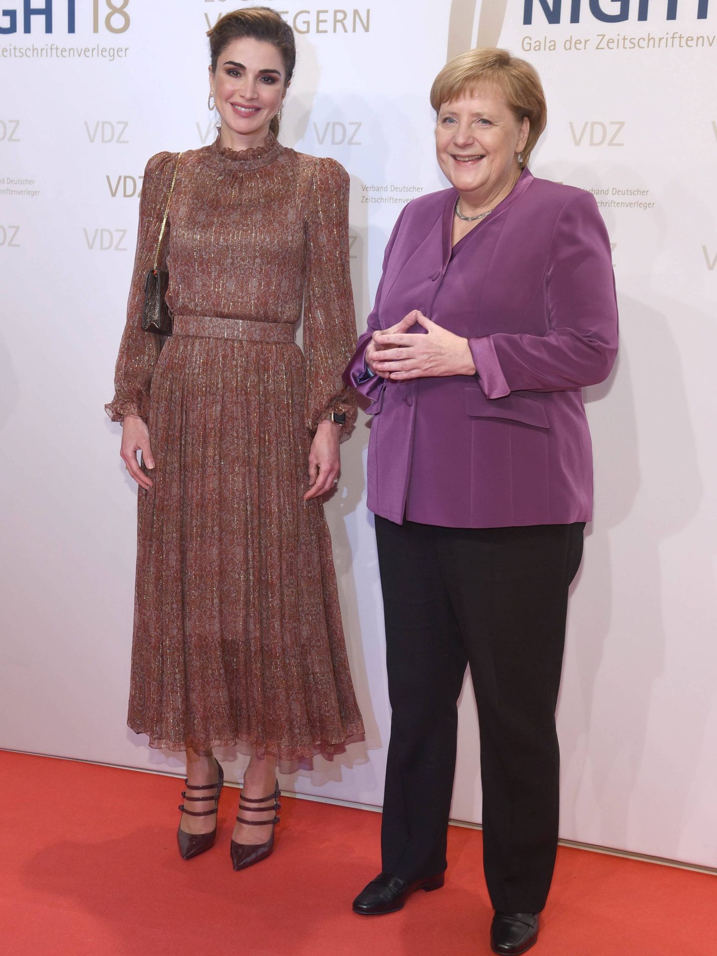 Angela Merkel y Rania de Jordania.  (Cordon Press)
