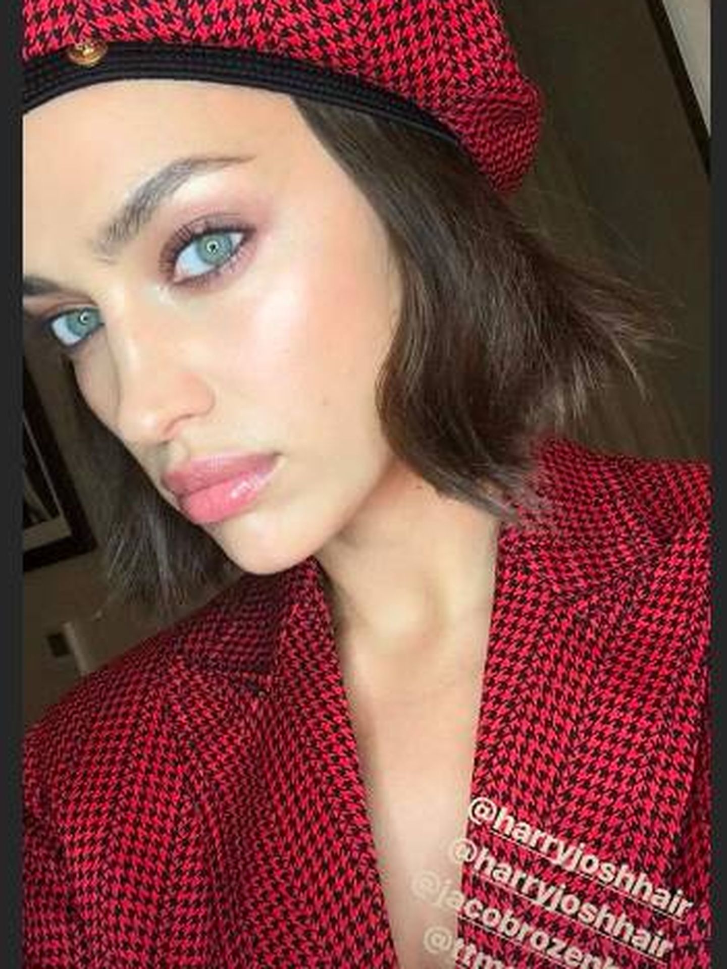 El beauty look que ha lucido Irina al detalle en uno de sus stories. (Instagram)