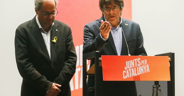 Foto: Quim Torra y Carles Puigdemont. (EFE)