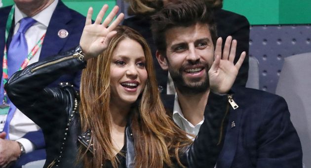 Shakira y Gerard Piqué, en un torneo de tenis. (Reuters/Sergio Pérez) 