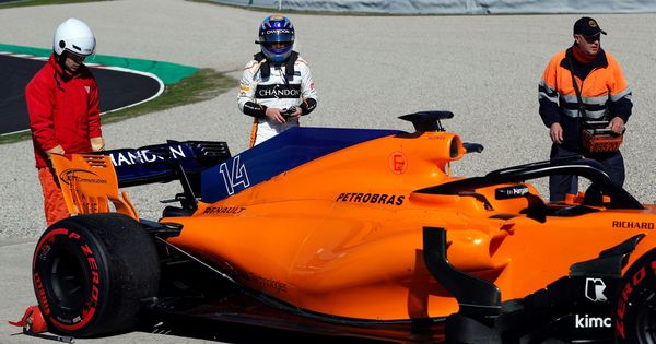 Foto: Fernando Alonso durante los pasados entrenamientos en Montmeló. (EFE)