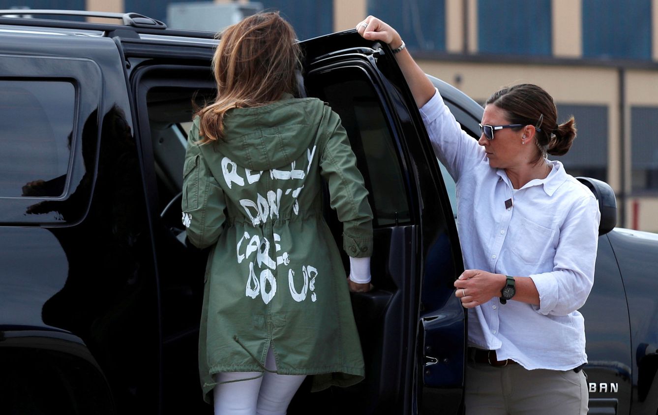 Melania Trump, con su polémica chaqueta de Zara. (Reuters)