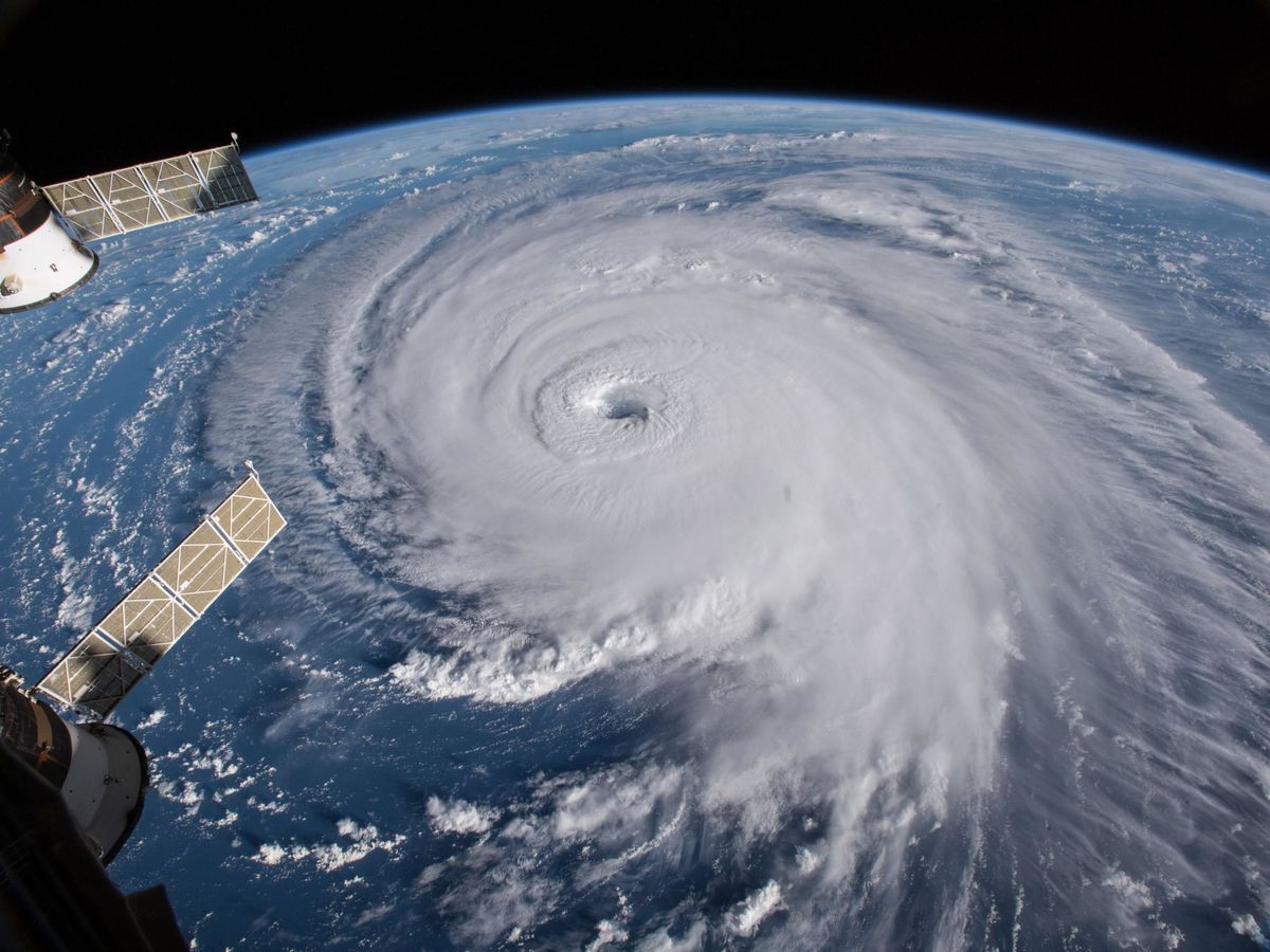 Foto: Vista de un huracán desde el espacio (EFE)
